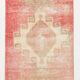 Red & beige vintage runner rug