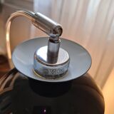 Scandinavian-inspired black and chrome table lamp