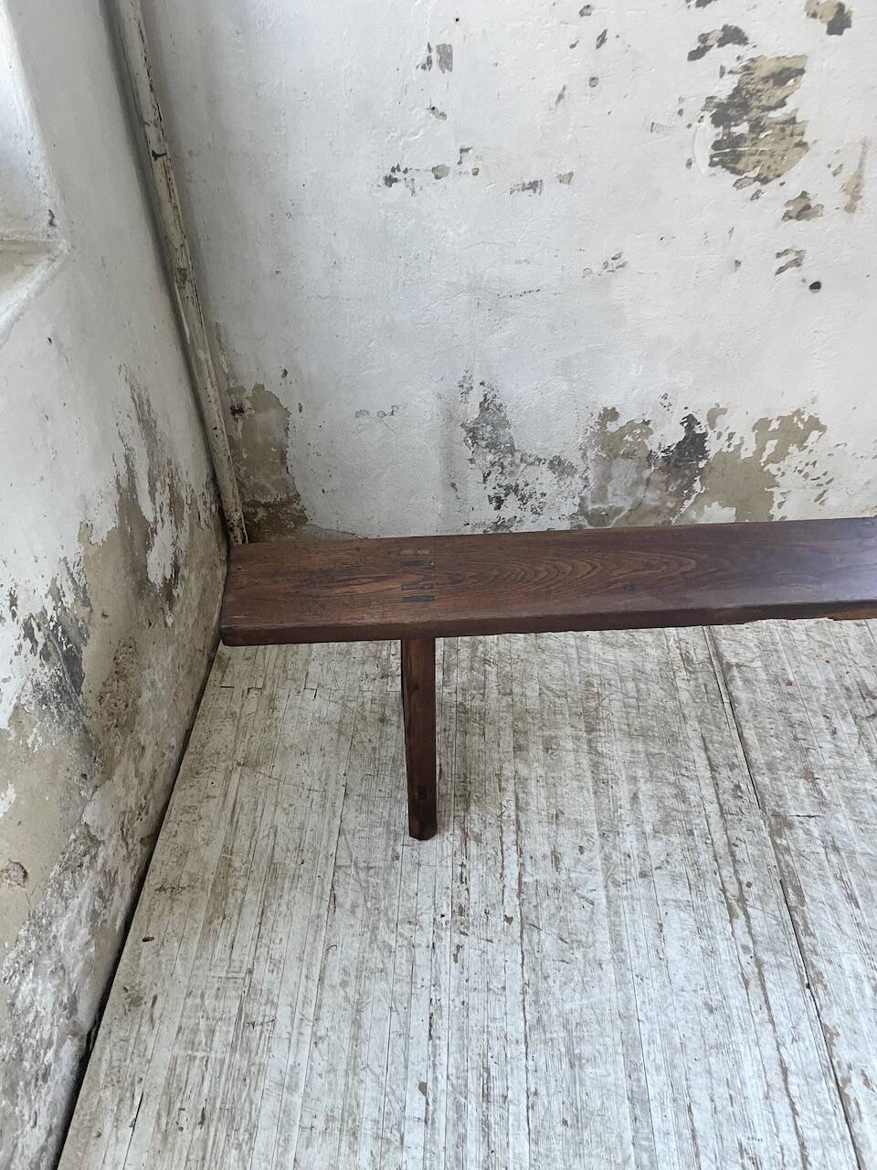 Solid oak bench 230 cm