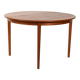 Round extendable teak table by Svante Skogh