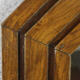 Octagonal oak mirror