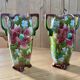 Pair of Art Nouveau Teplitz vases, circa 1900 - Relief earthenware - Amphora style RStK