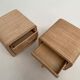 Pair of rattan bedside tables