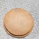 Small round rattan mirror 1970