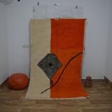 Handmade moroccan berber carpet 253 x 146 cm