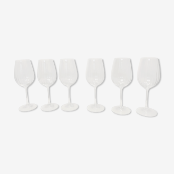 Lot de 6 verres à vin cristal