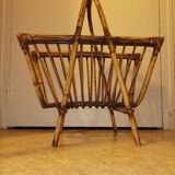Rattan magazine holder