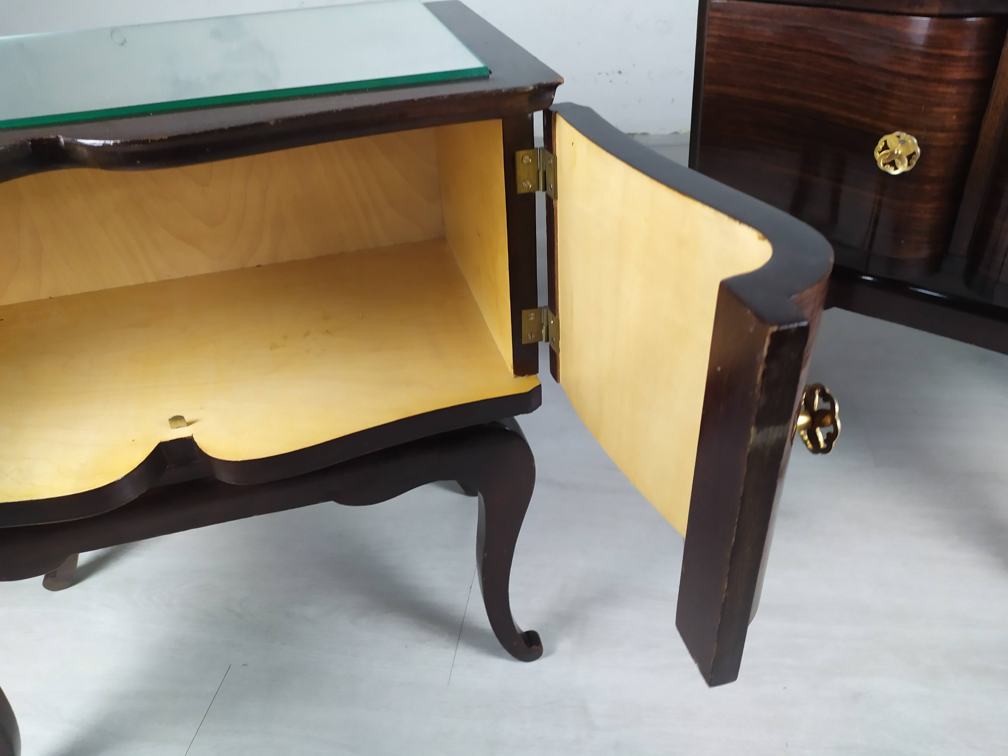 Pair of vintage bedsides