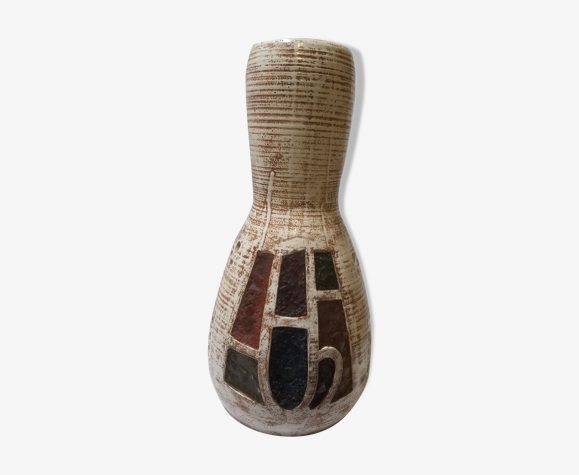 Lampe vase vintage en céramique d'Accolay signé Armel années 60/70