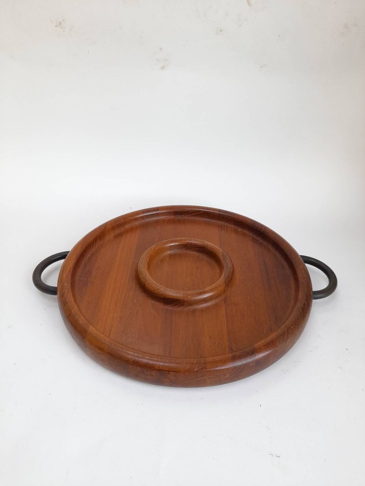 Plat à aperitif en teak 1960s Digsmed