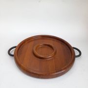 Plat à aperitif en teak 1960s Digsmed