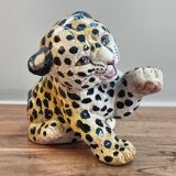 Sculpture of a young leopard