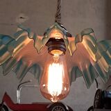 Blue draped suspension