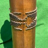 Antique wallpaper print roller lamp