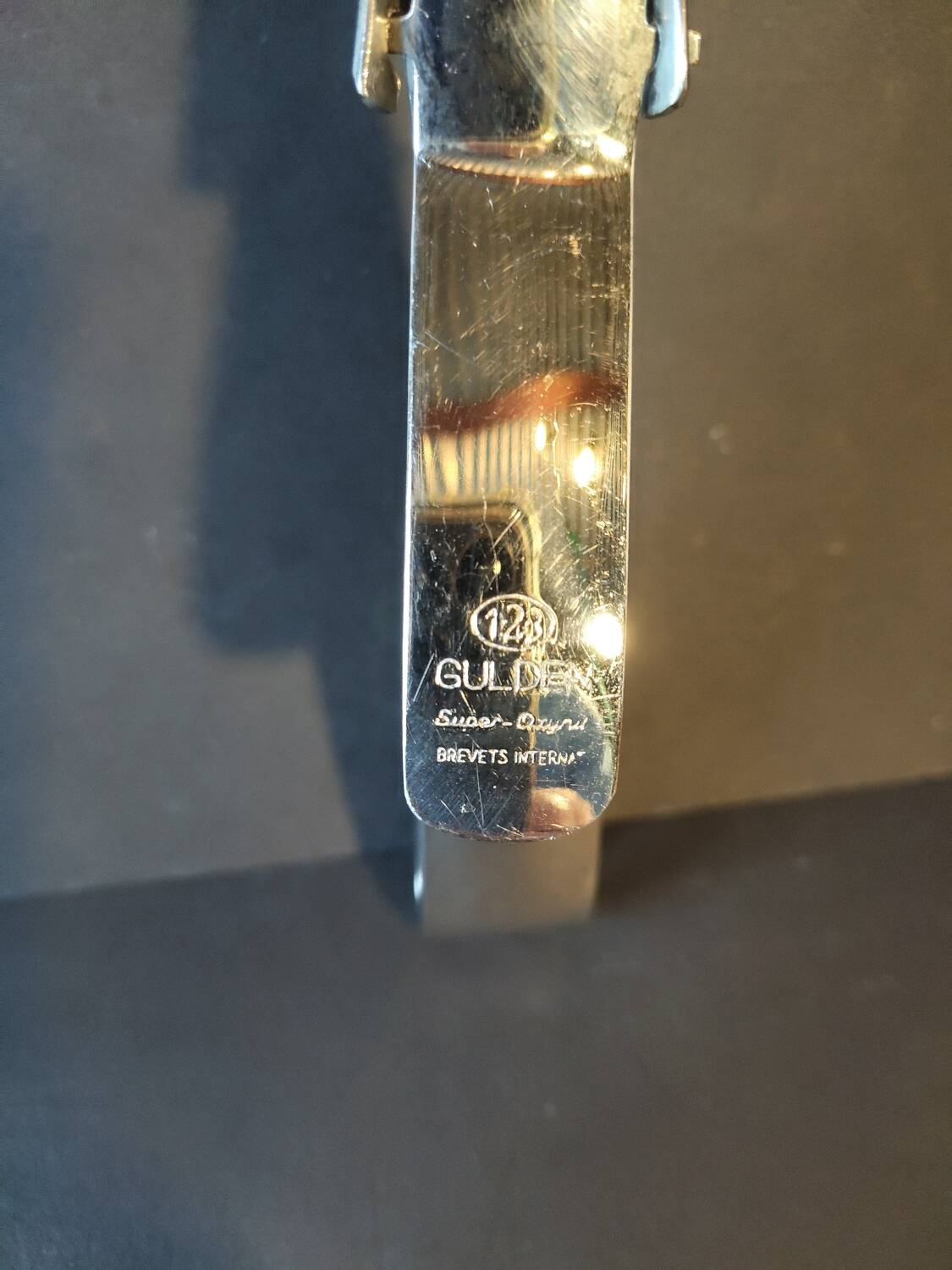 Modernist salad tongs gulden – polished stainless steel – 1970s