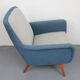 1950s armchair in grey and blue