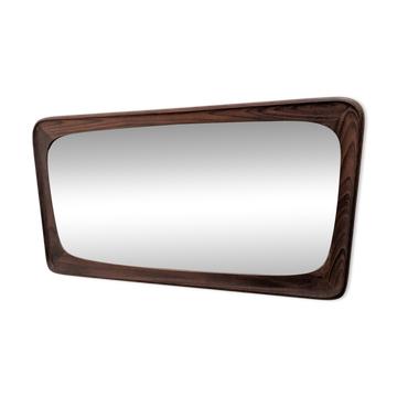 Vintage Scandinavian teak mirror from the 1960s.