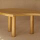 Vintage solid oak modular petal coffee tables circa 1980