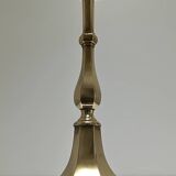 Lampe verre opalin laiton massif années 60