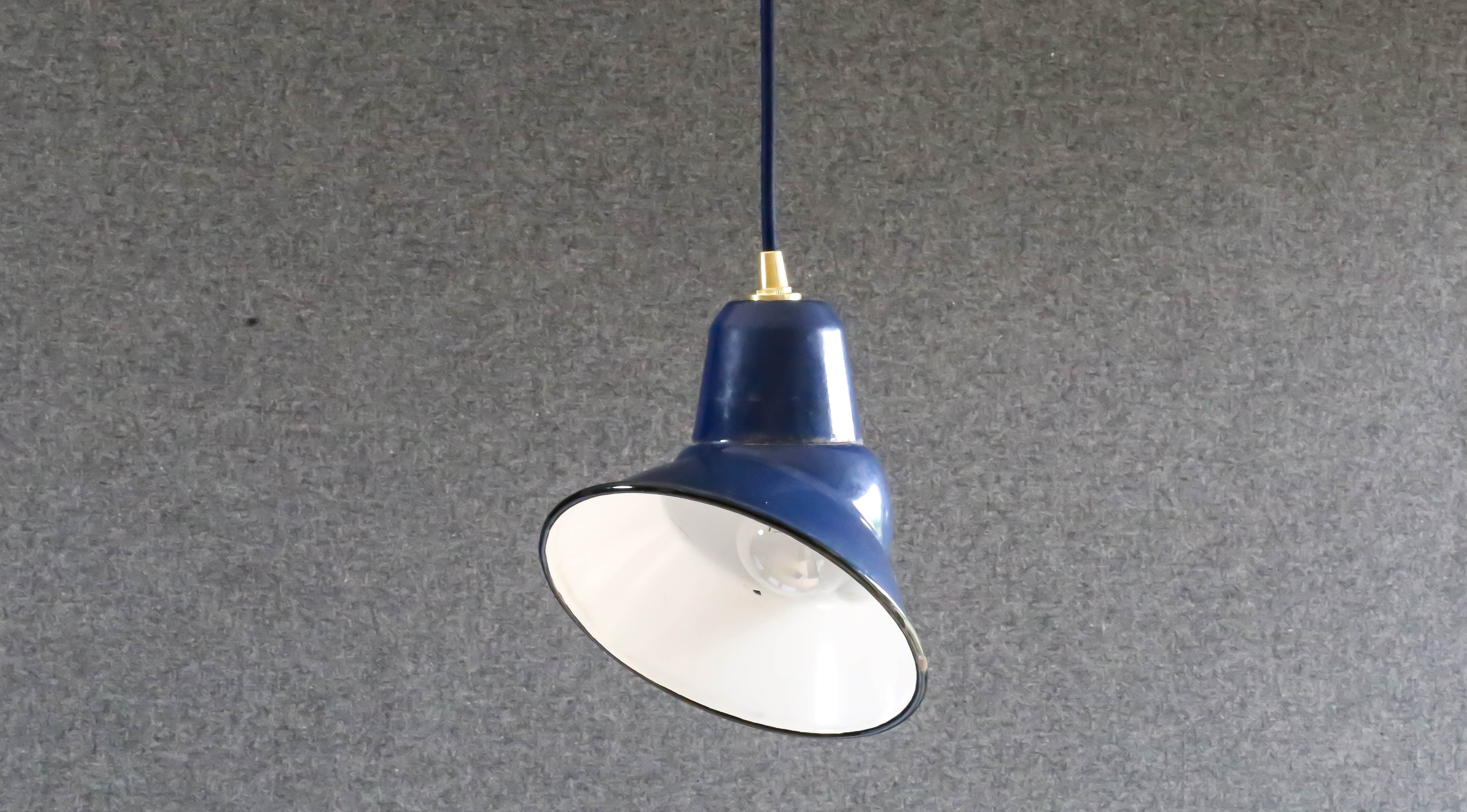 Blue industrial suspension in enamelled sheet metal with new electrical system
