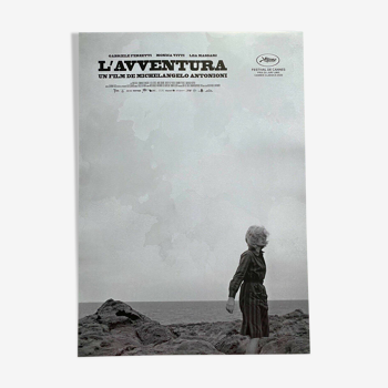 Affiche cinéma "L'Avventura" Monica Vitti, Michelangelo Antonioni 42x60cm