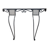 Wrought iron and marble console