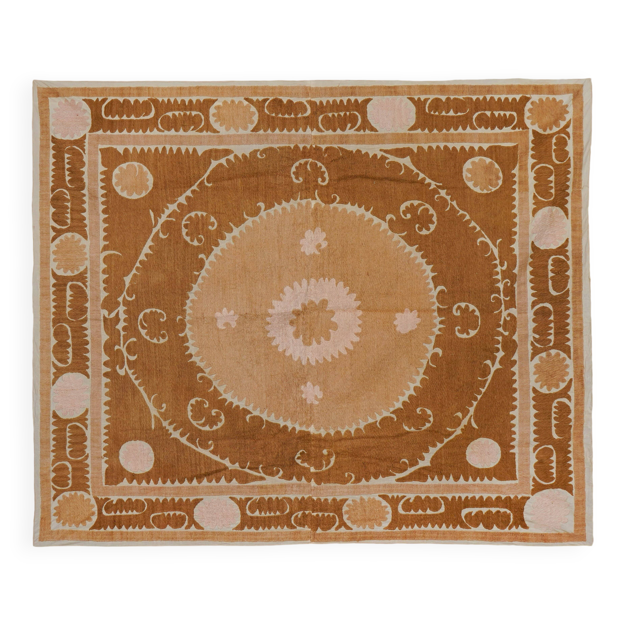 Vintage Turkish hand-knotted rug 134x158 cm