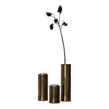 3 brutalist brass candle holders from Staffan Englesson AB | Sweden | 1970s