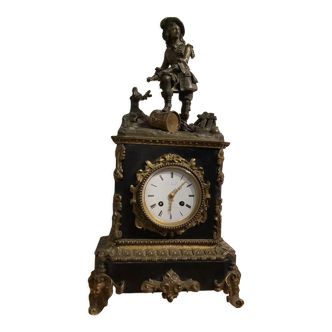 Napoleon III clock in marble and bronze