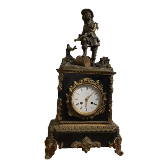 Pendule Napoléon III en marbre et bronze