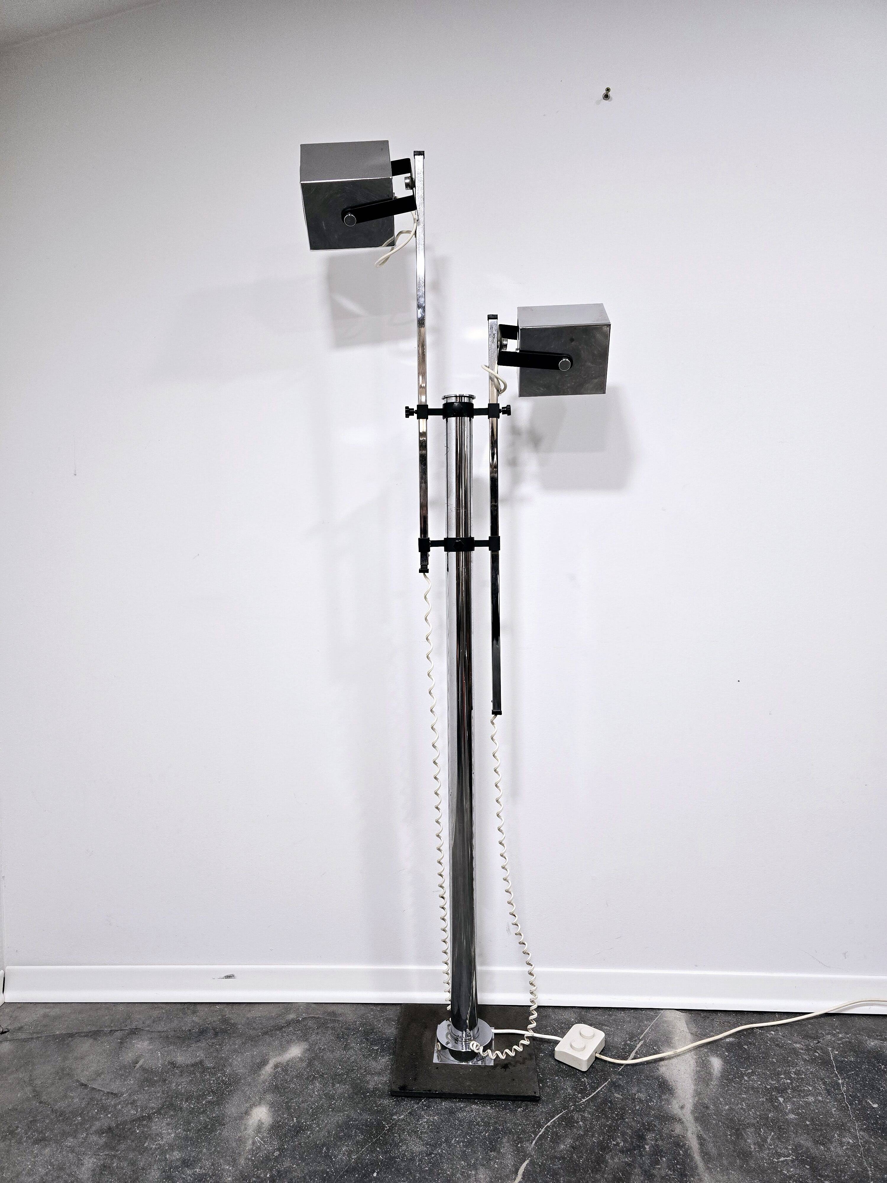 Adjustable Mid Century Floor Lamp by Pat Hoffman for Lucitalia 1970s