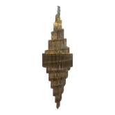 Oversized Contemporary Murano Glass Chandelier, “Quadriedro” Design in Fumé