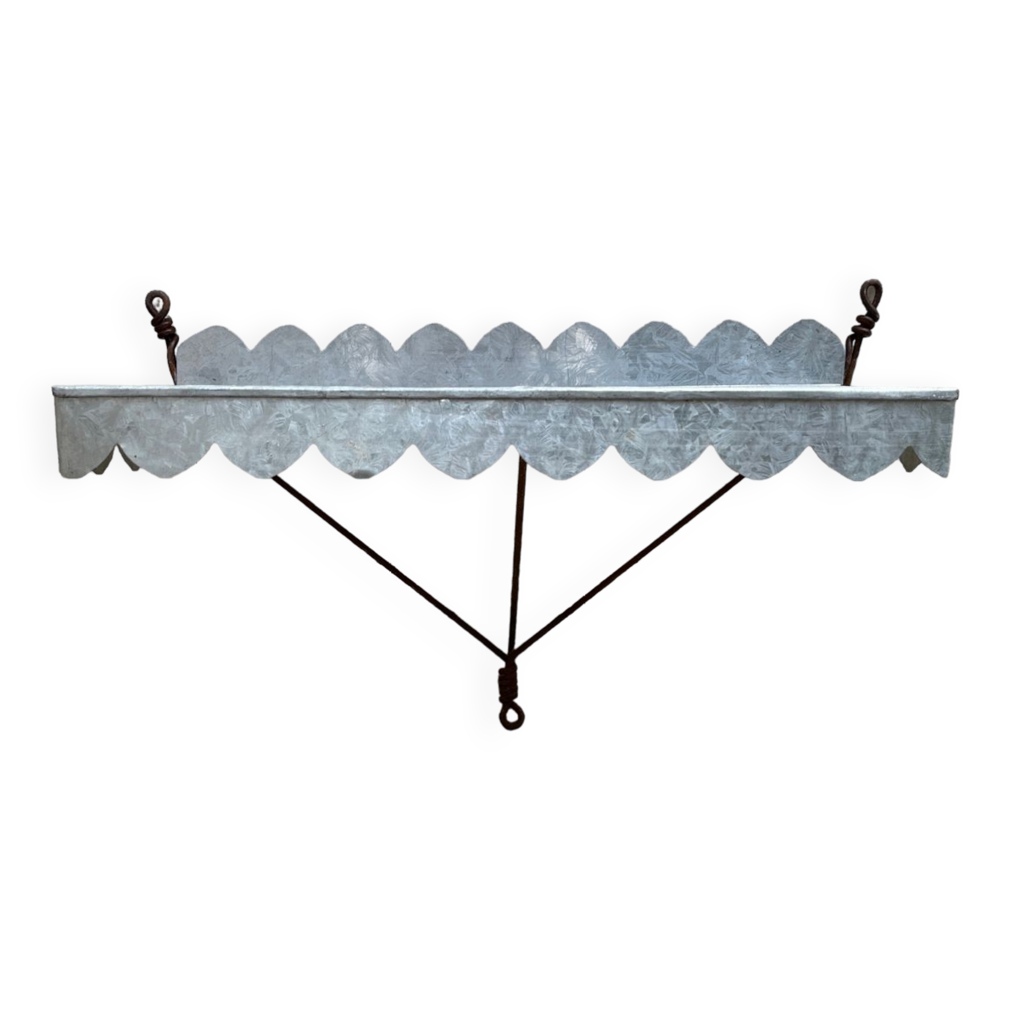 Vintage zinc wall shelf