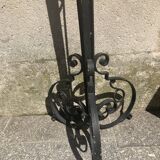 Paire de pieds de lampe en fer forgé