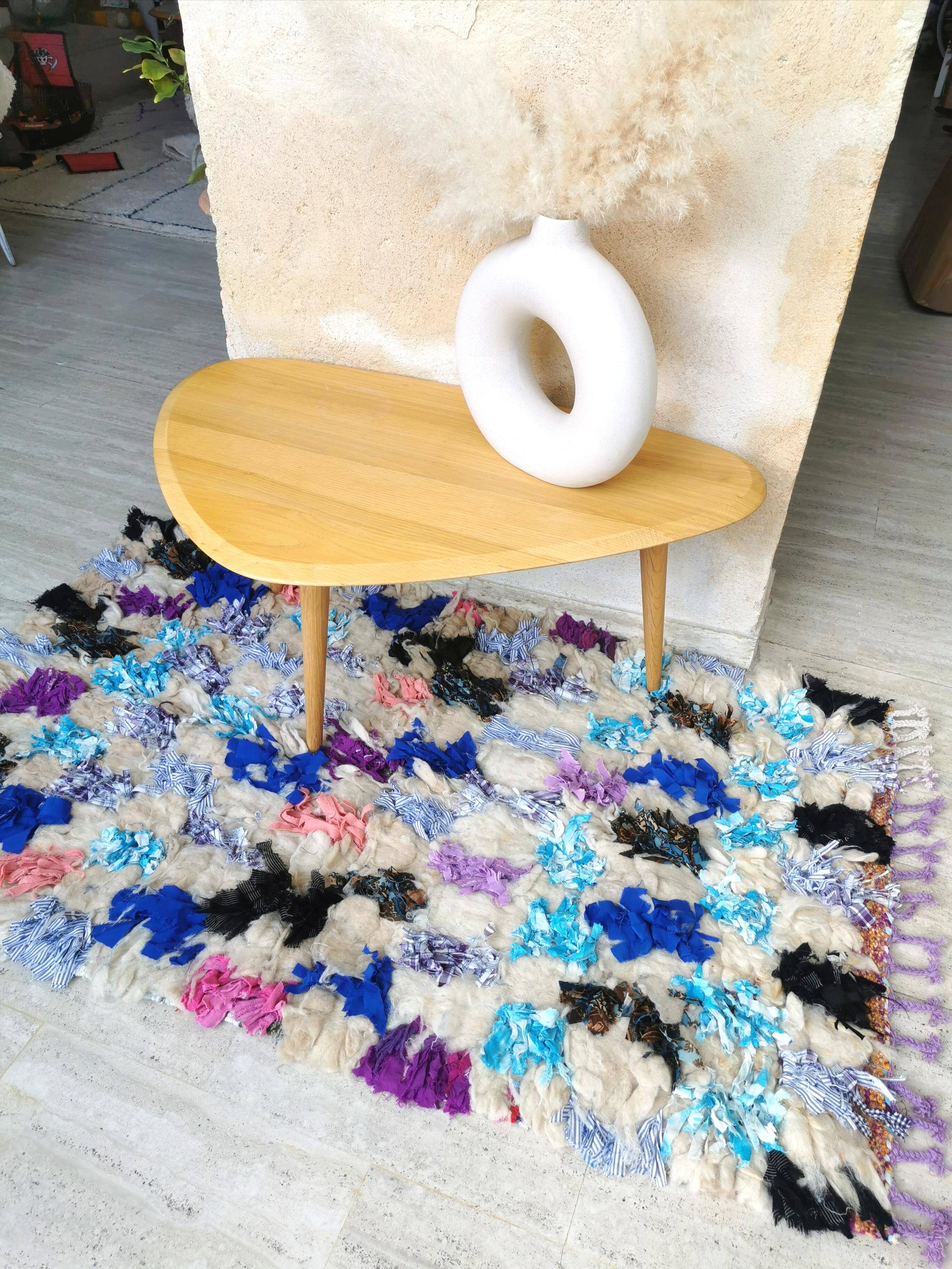 Tapis Boucharouite coloré réversible