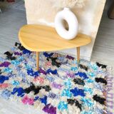 Small reversible colorful Boucharouite rug
