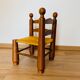 Corner chair wood and straw