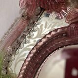 Murano colored glass table mirror