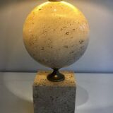 Large lamp in travertine. Philippe Barbier
