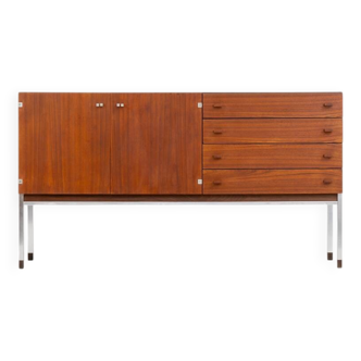 Modernist sideboard in teak (Belgium, 1950s).