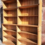 Pine bookcase (251 x 49 x height 288 cm)