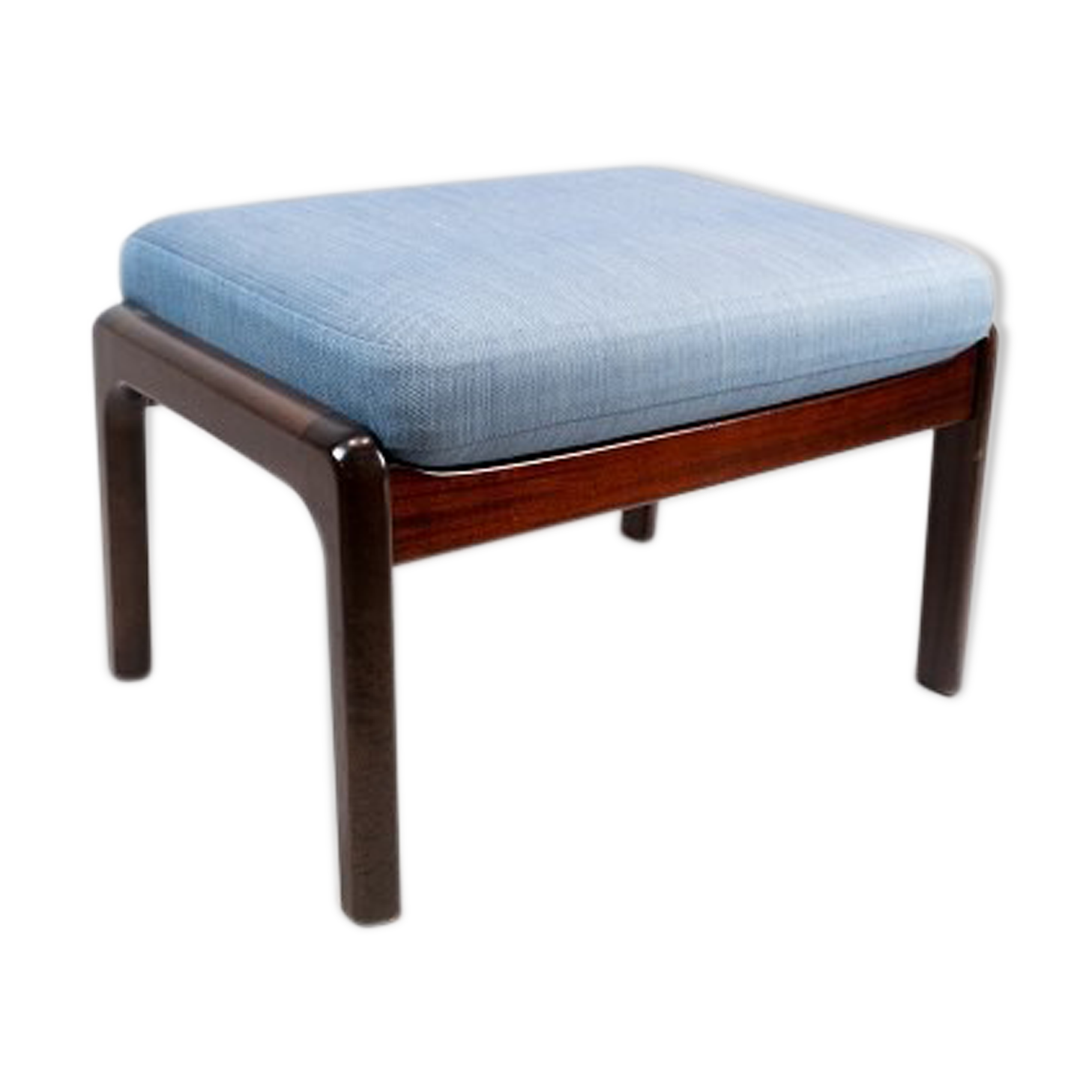 Stool in mahogany designed by Ole Wanscher and manufactured by P. Jeppesen.