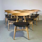 6 chaise de salle à manger CH33 Hans Wegner