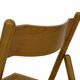 Vintage wooden folding chair with rattan seat 80s minimalist design