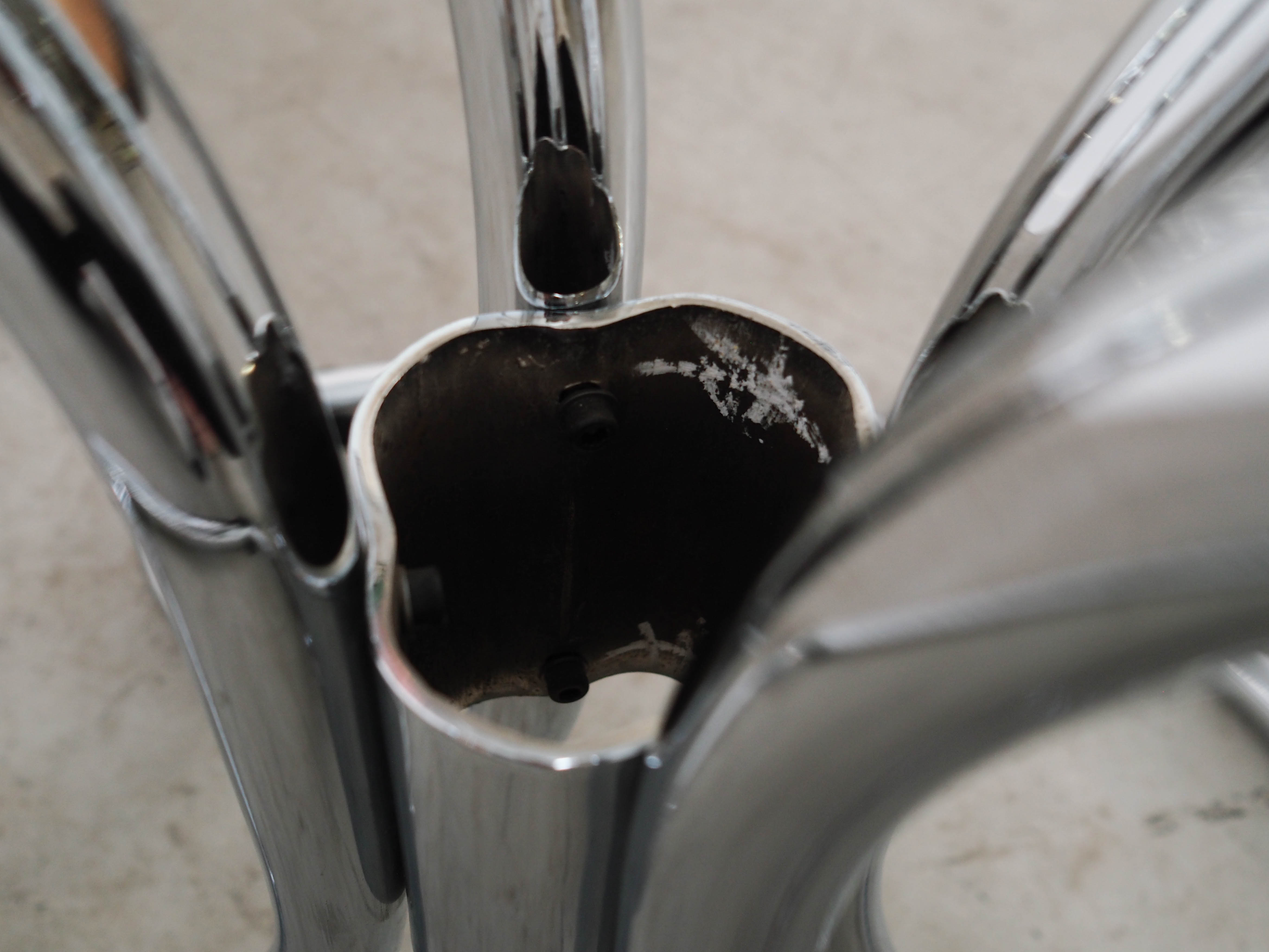 Glass table, Italian design, 1970s, manufactured by Gastone Rinaldi