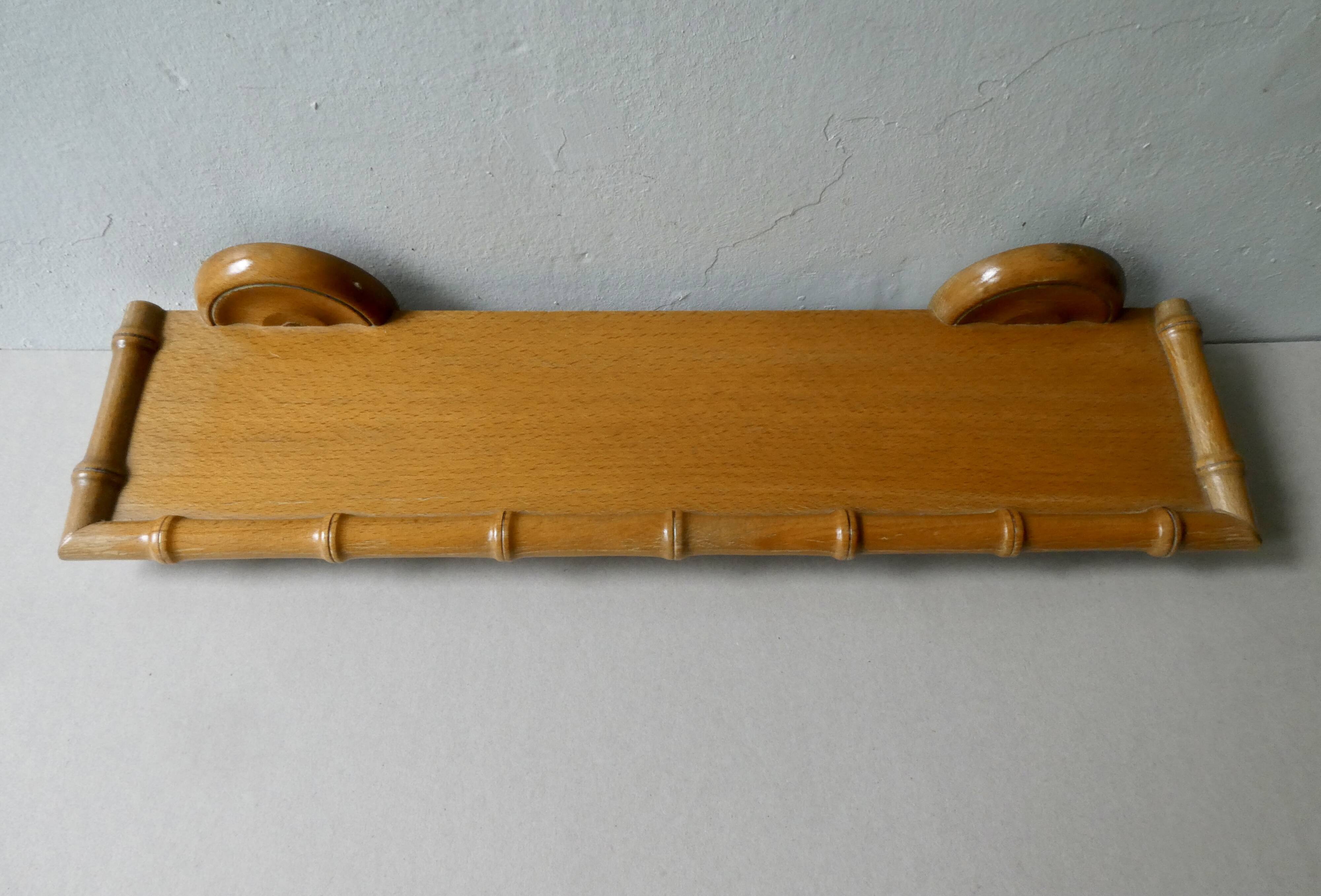 Wooden wall shelf, imitating bamboo