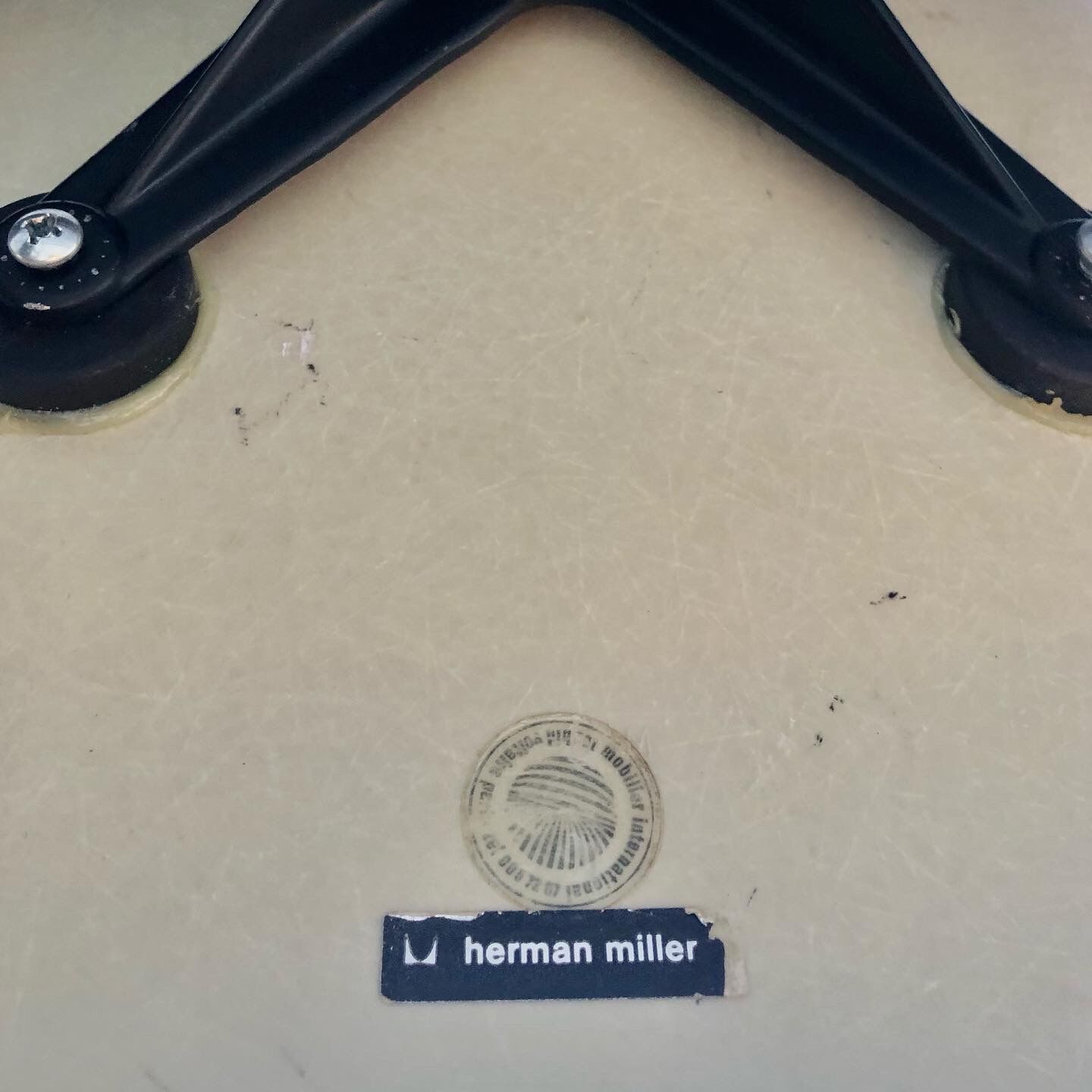 Charles Eames two-seater bench by Herman Miller