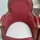 Lot 2 fauteuil voltaire médaillon bergère rouge bois sculpture