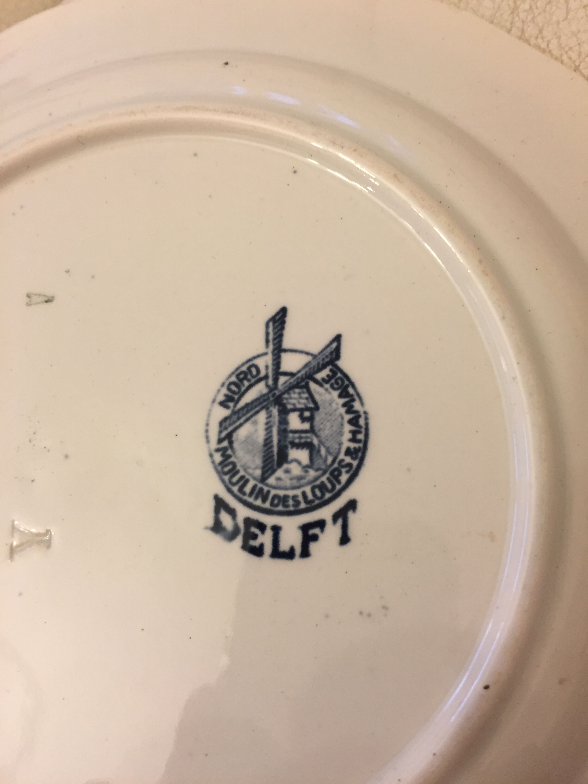 6 plates Delft series Moulin des loups & Hamage Nord