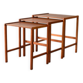 Set of 3 Vintage Scandinavian Teak Nesting Tables